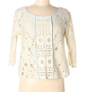 Lush 3/4 Sleeve Lace Blouse size M
